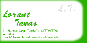 lorant tamas business card